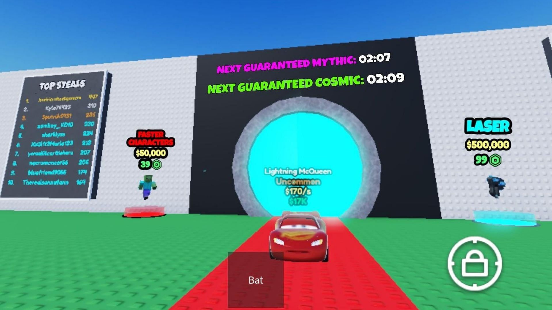 Use Cash to buy characters (Image via Roblox)